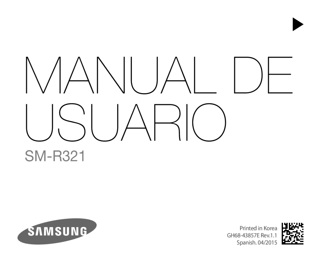 Samsung SM-R321NZWAPHE manual Manual DE Usuario 