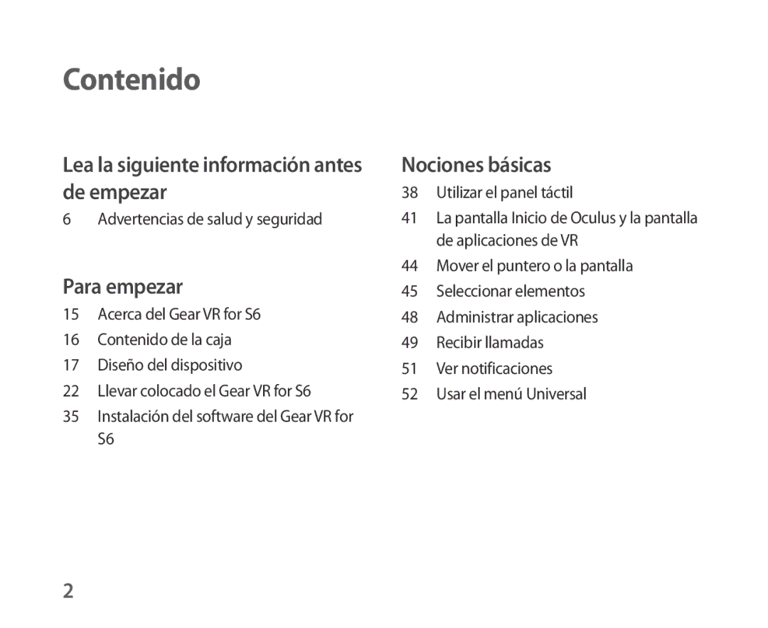 Samsung SM-R321NZWAPHE manual Contenido 