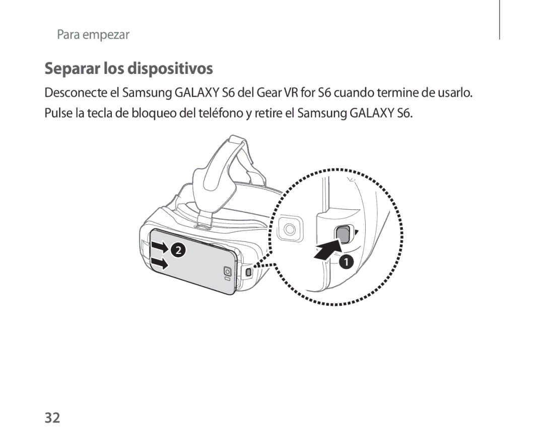 Samsung SM-R321NZWAPHE manual Separar los dispositivos 