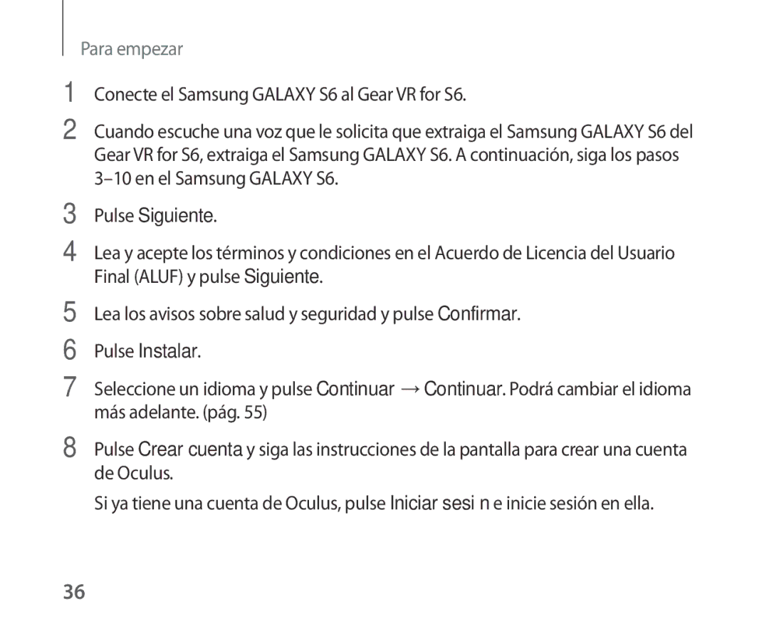 Samsung SM-R321NZWAPHE manual Pulse Siguiente 