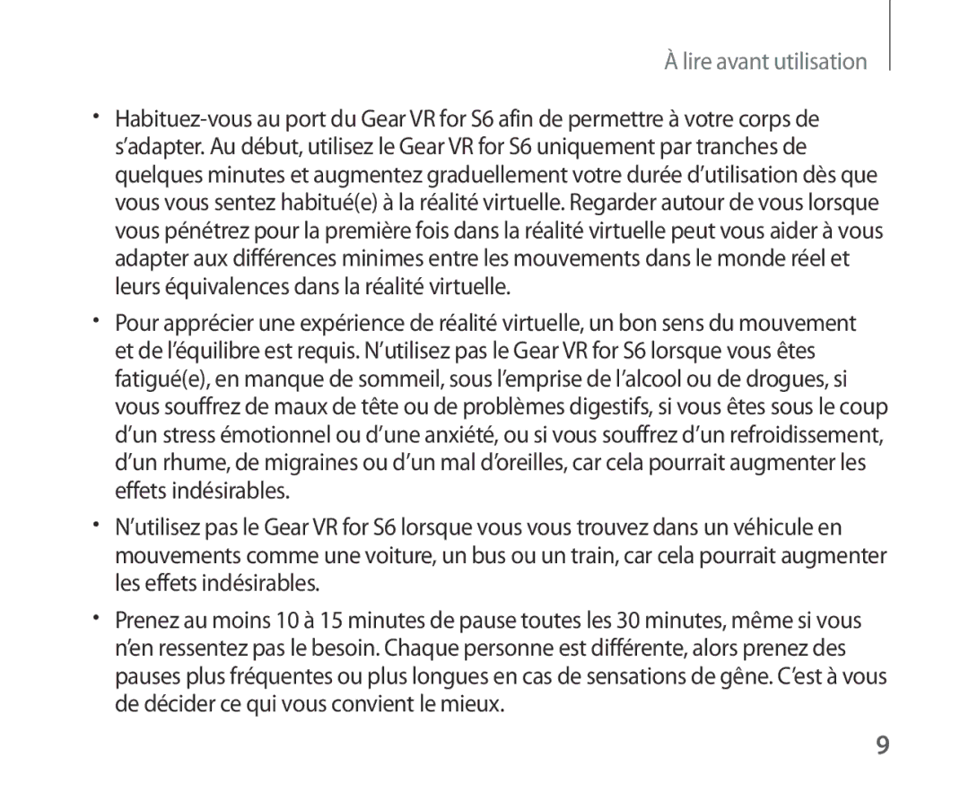 Samsung SM-R321NZWAXEF manual Lire avant utilisation 