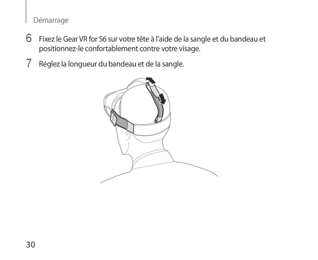 Samsung SM-R321NZWAXEF manual Réglez la longueur du bandeau et de la sangle 