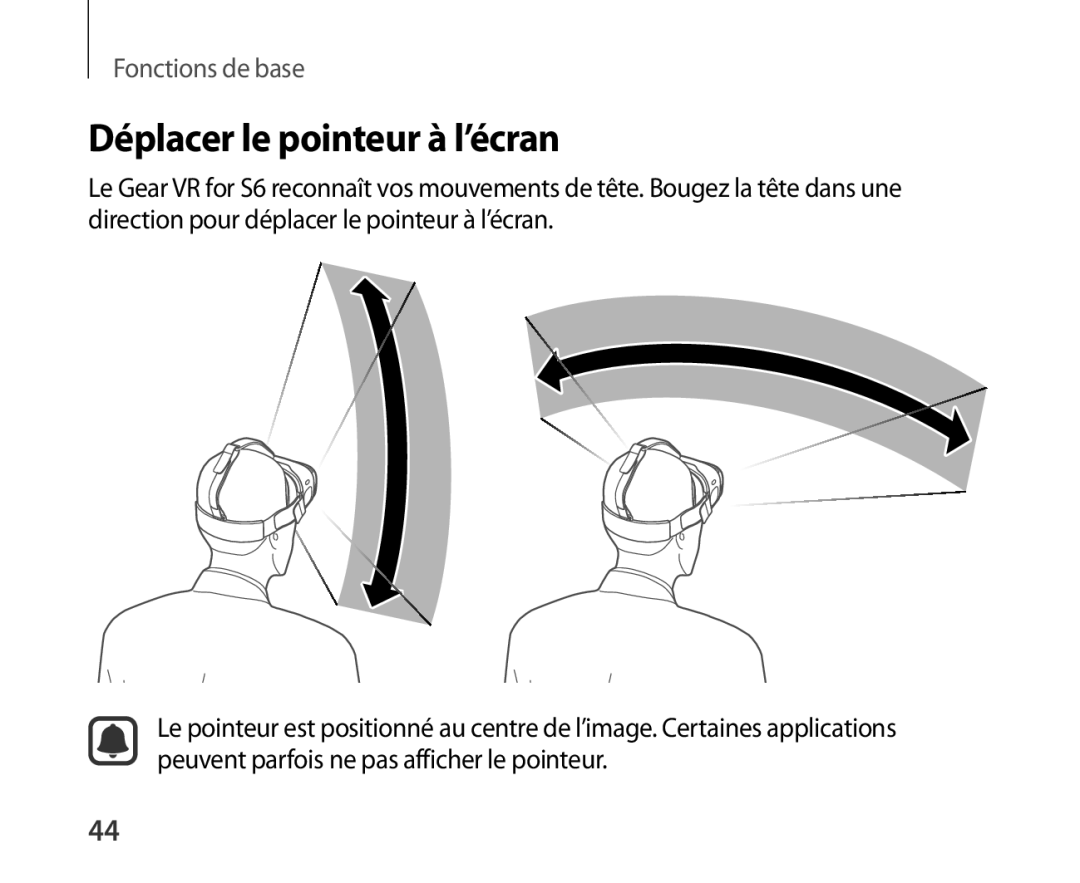 Samsung SM-R321NZWAXEF manual Déplacer le pointeur à l’écran 