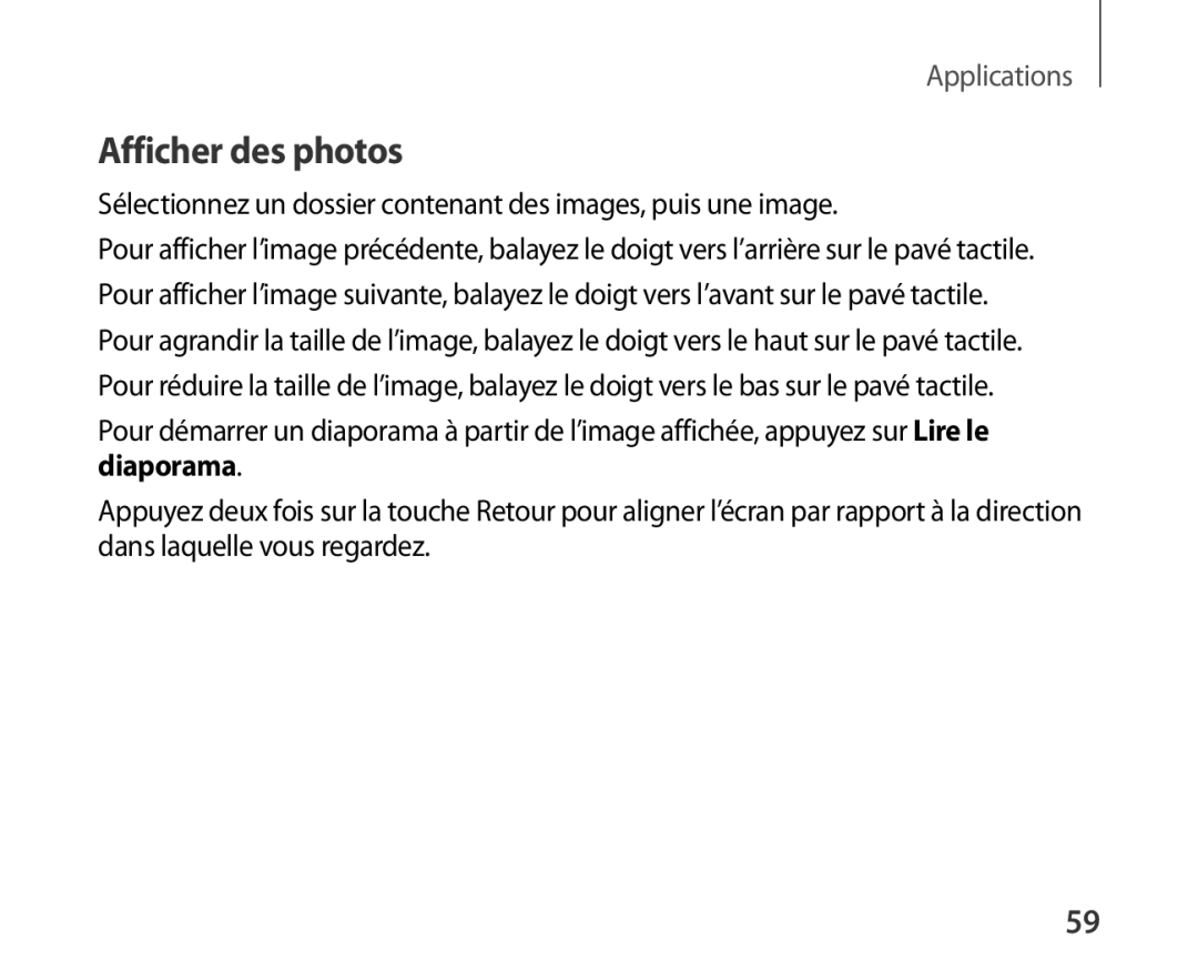 Samsung SM-R321NZWAXEF manual Afficher des photos 