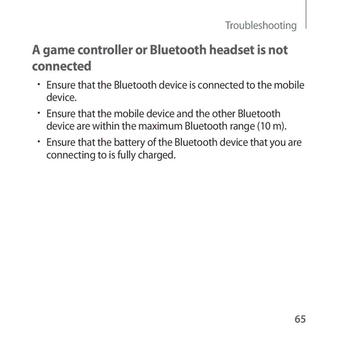 Samsung SM-R322NZWADBT, SM-R322NZWAXEF, SM-R322NZWAXJP, SM-R322NZWAPHE Game controller or Bluetooth headset is not connected 