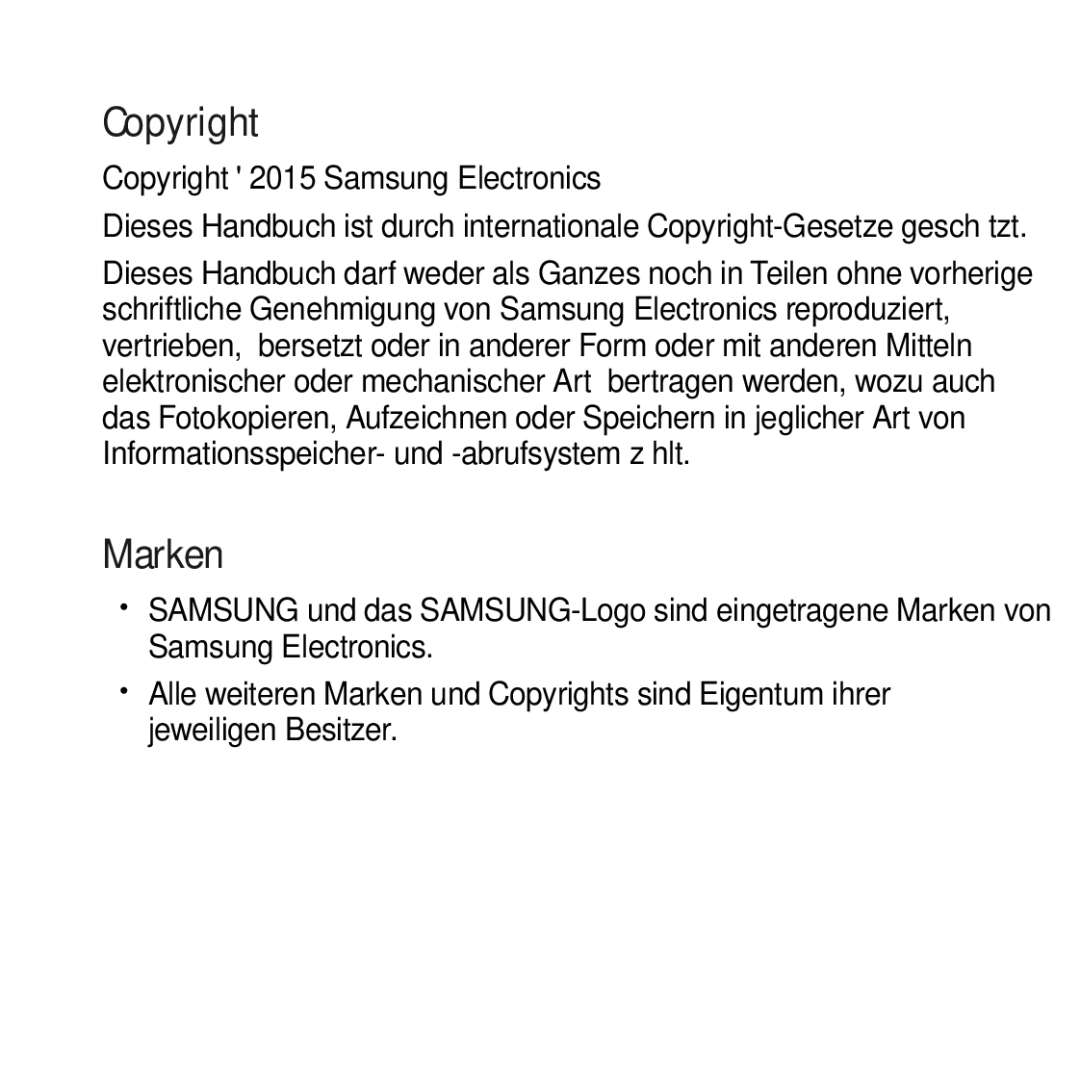 Samsung SM-R322NZWADBT manual Copyright 