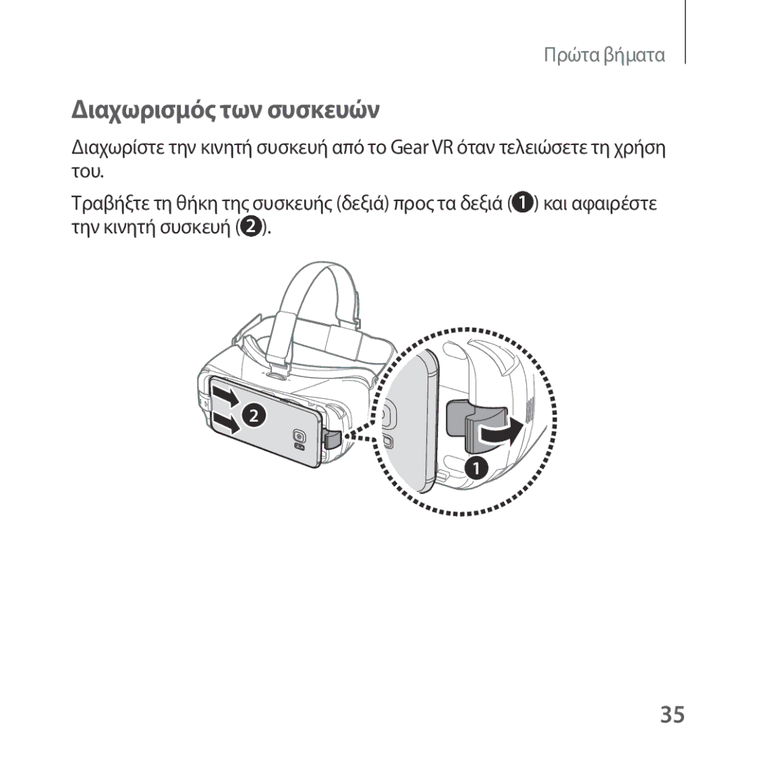 Samsung SM-R322NZWAEUR manual Διαχωρισμός των συσκευών 