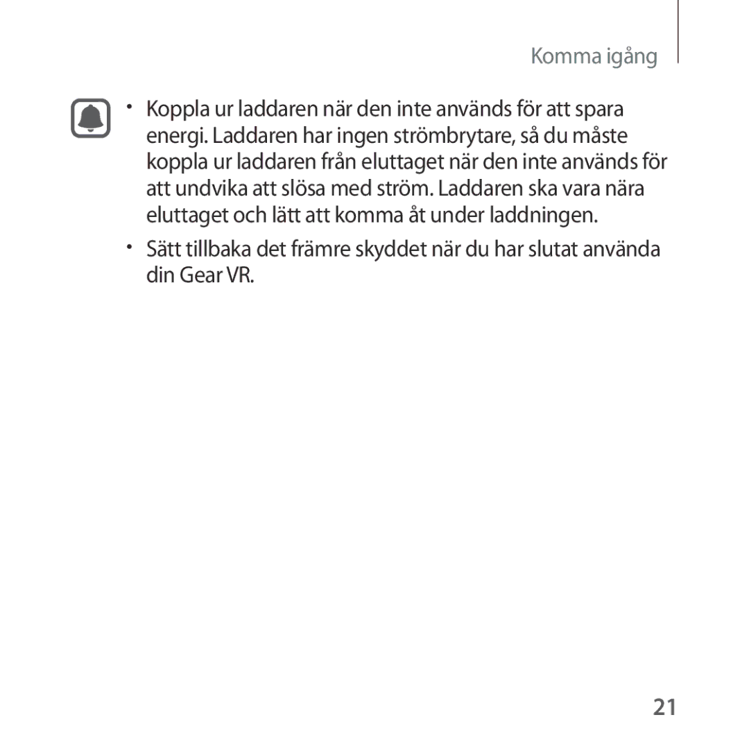 Samsung SM-R322NZWANEE manual Komma igång 