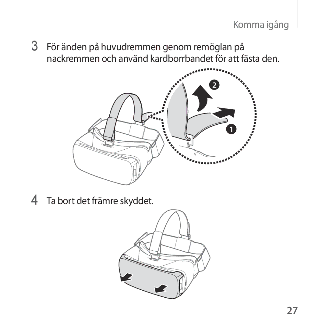 Samsung SM-R322NZWANEE manual Ta bort det främre skyddet 