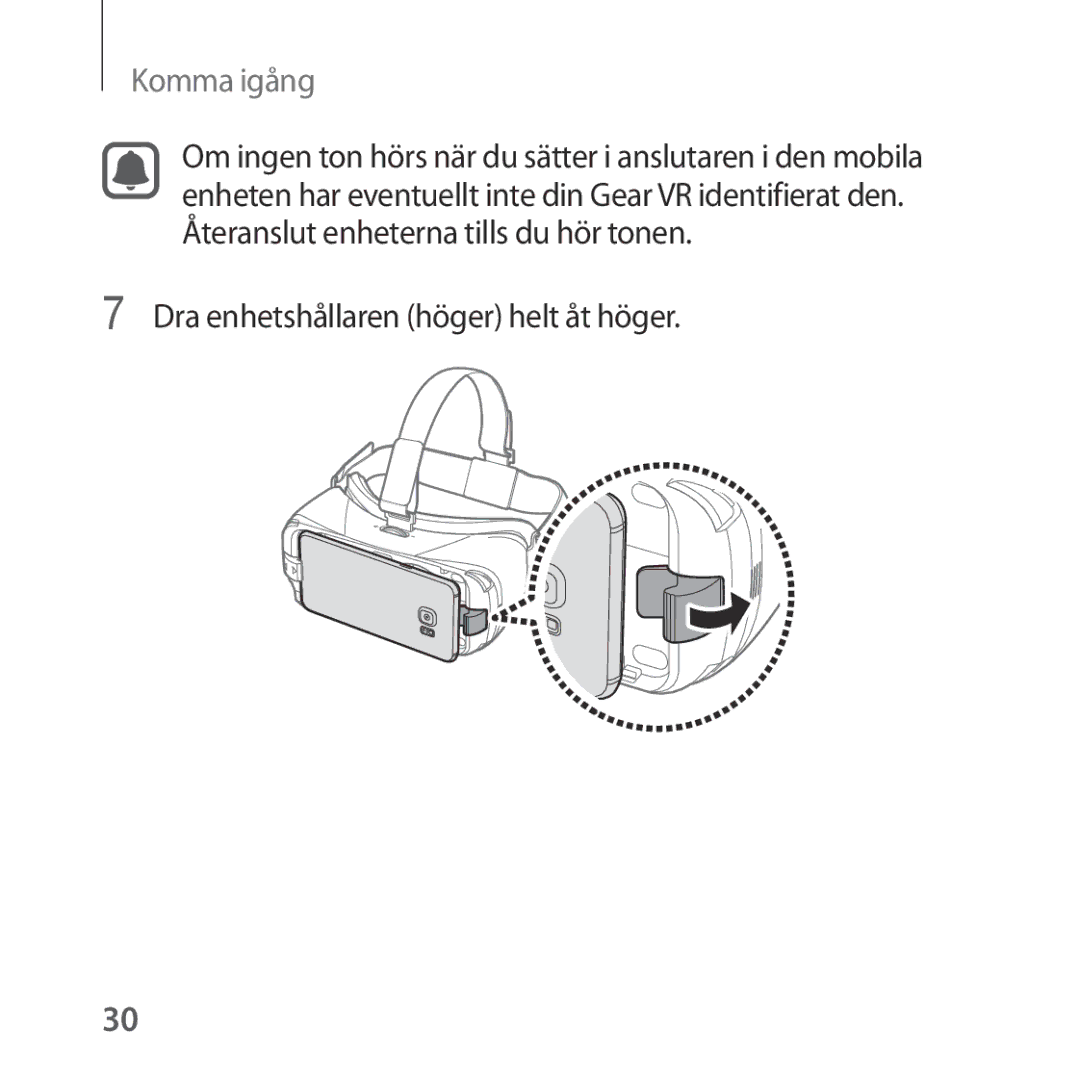 Samsung SM-R322NZWANEE manual Dra enhetshållaren höger helt åt höger 