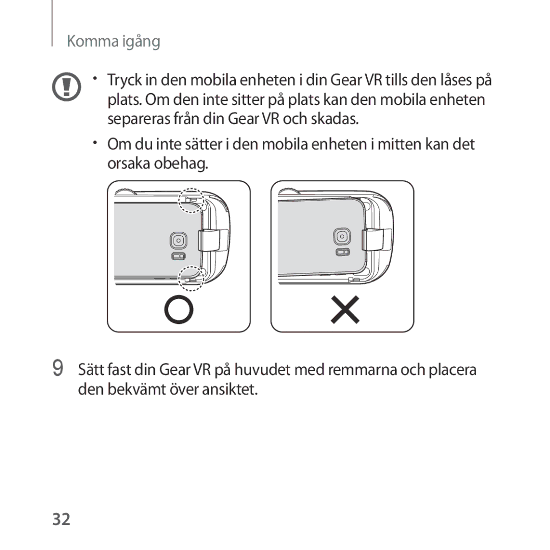 Samsung SM-R322NZWANEE manual Komma igång 