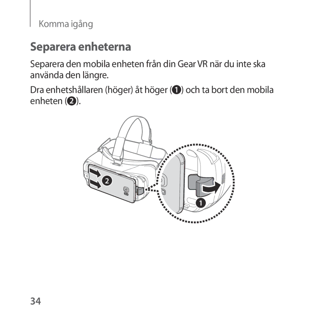 Samsung SM-R322NZWANEE manual Separera enheterna 