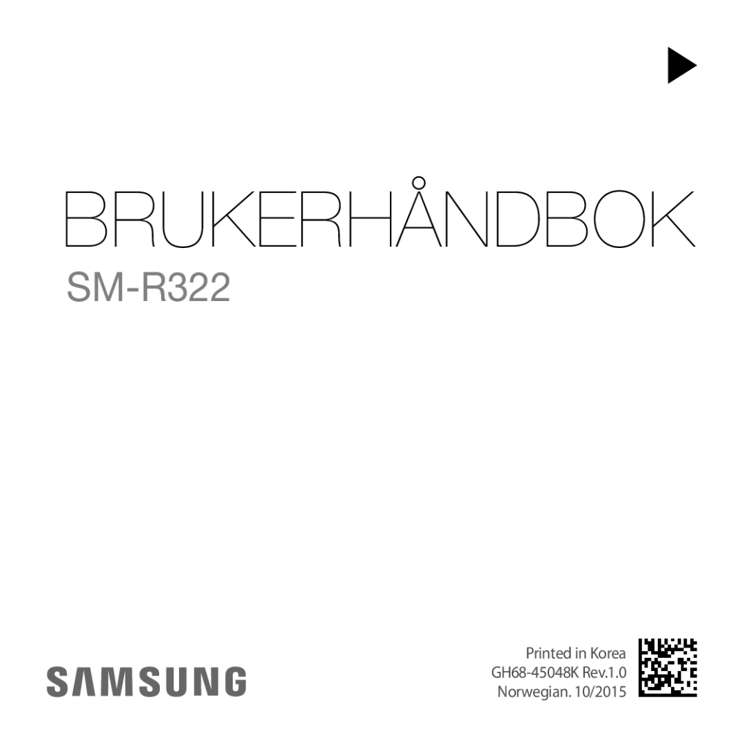 Samsung SM-R322NZWANEE manual Bruksanvisning 