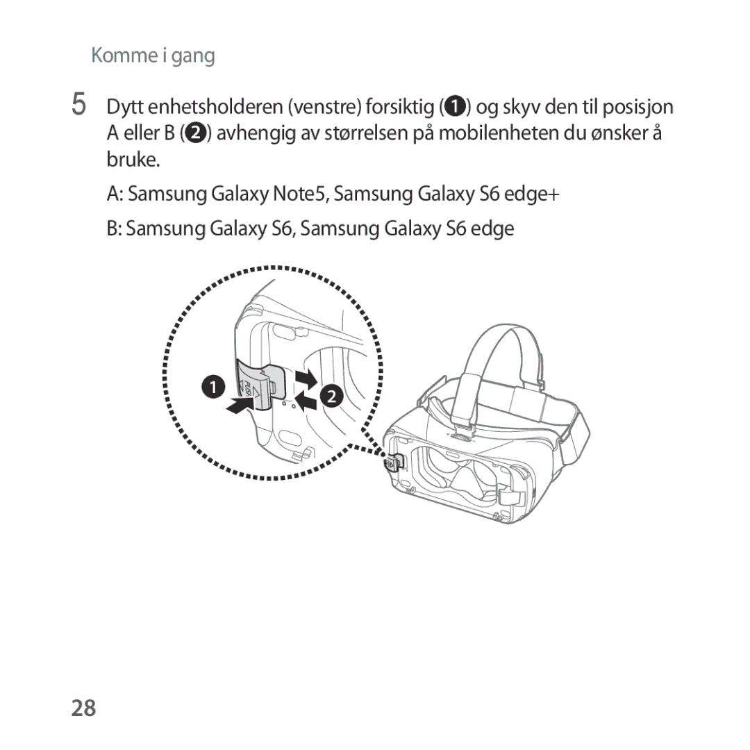 Samsung SM-R322NZWANEE manual Komme i gang 