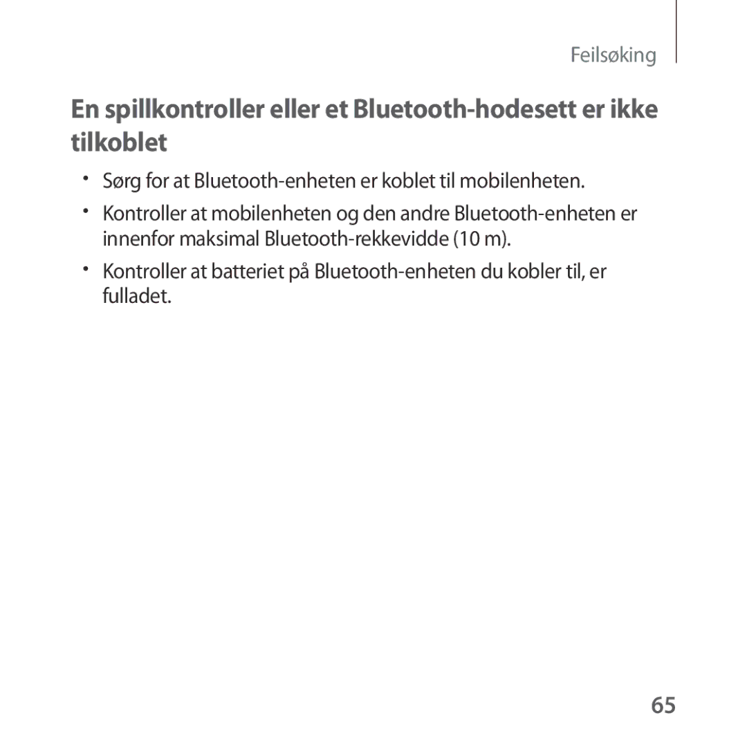 Samsung SM-R322NZWANEE manual Sørg for at Bluetooth-enheten er koblet til mobilenheten 