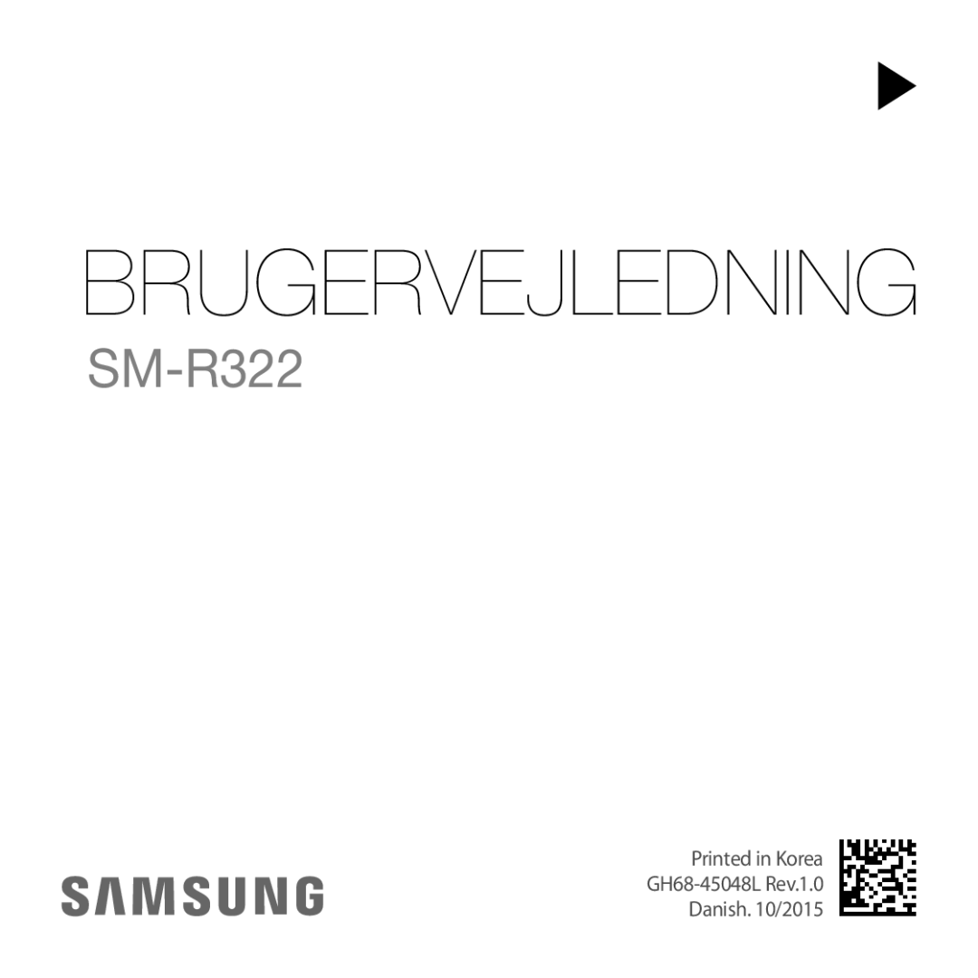 Samsung SM-R322NZWANEE manual Brugervejledning 