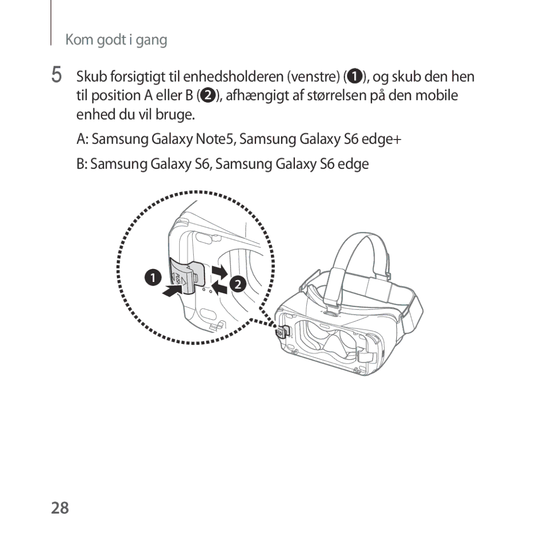 Samsung SM-R322NZWANEE manual Kom godt i gang 