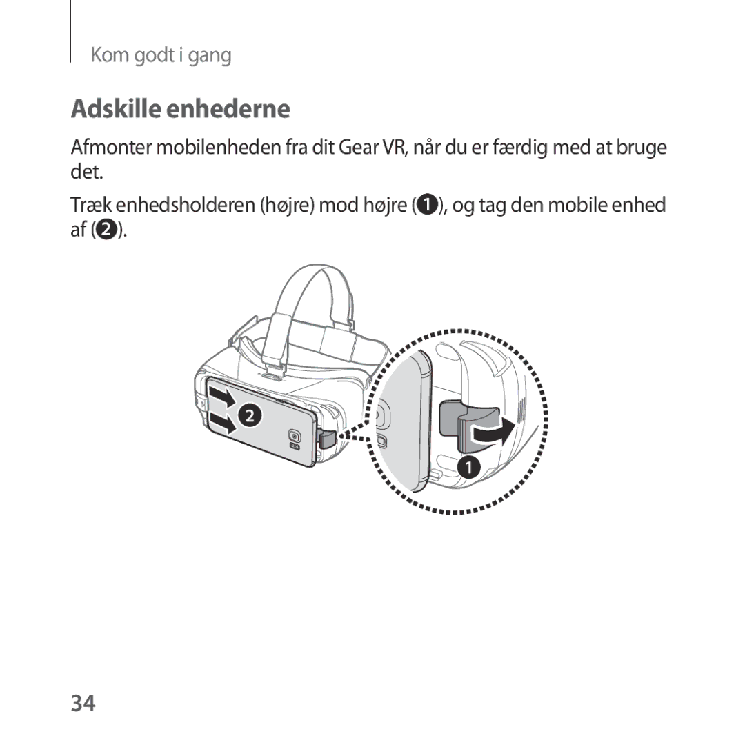 Samsung SM-R322NZWANEE manual Adskille enhederne 