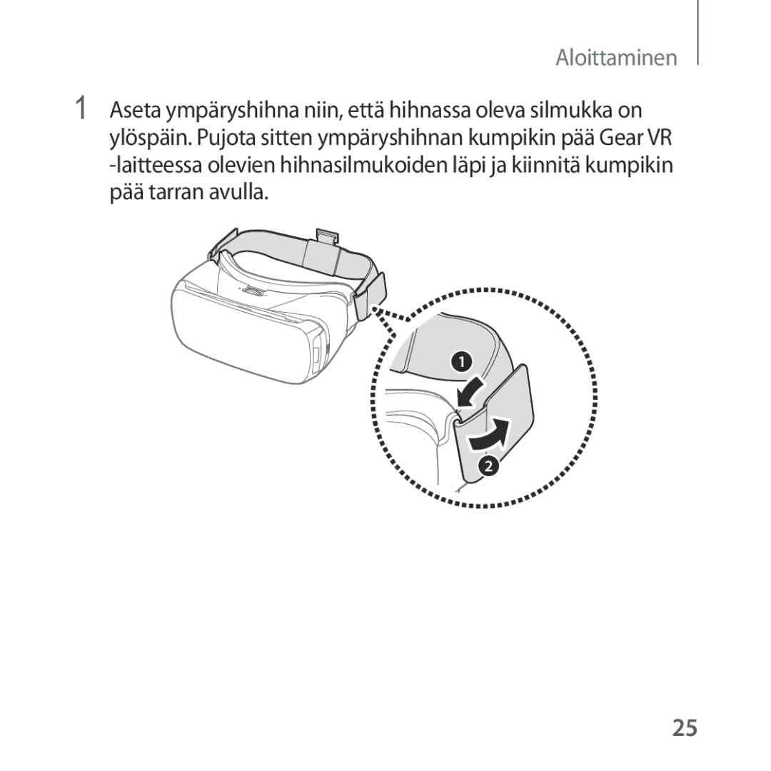 Samsung SM-R322NZWANEE manual Aloittaminen 