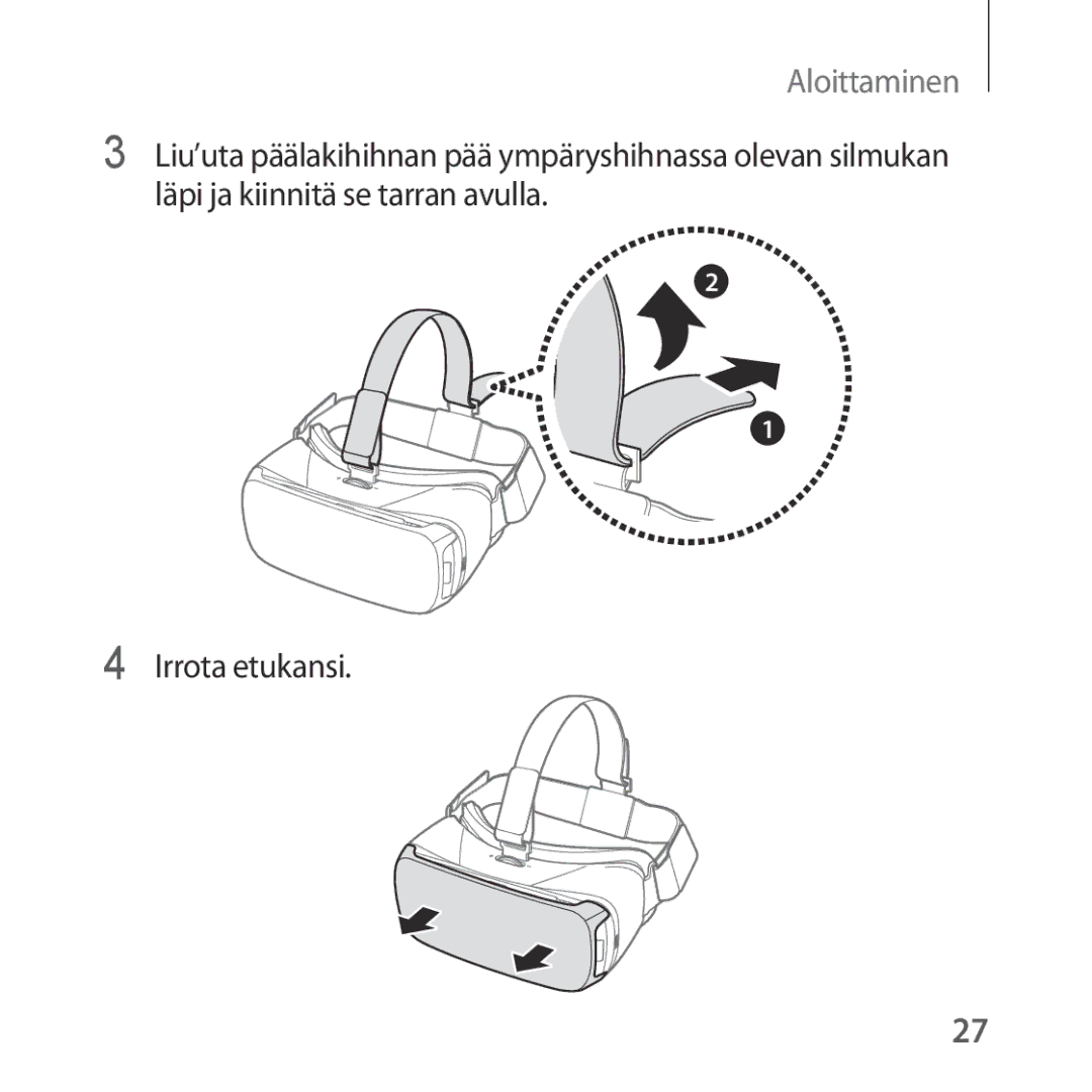 Samsung SM-R322NZWANEE manual Aloittaminen 