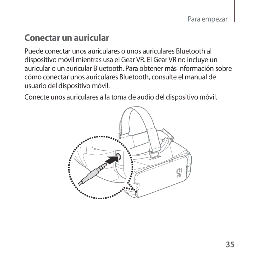 Samsung SM-R322NZWAPHE manual Conectar un auricular 