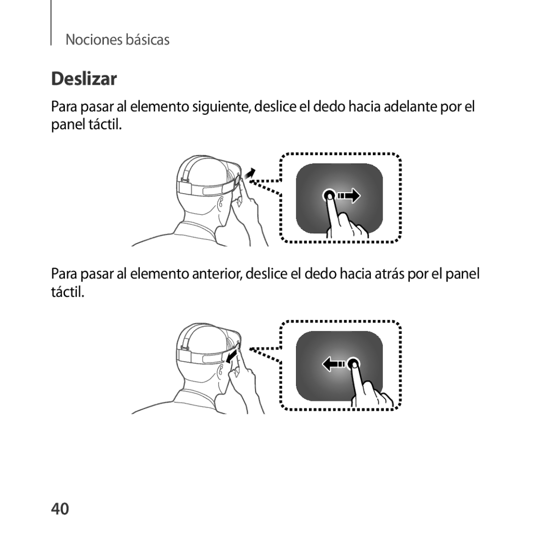 Samsung SM-R322NZWAPHE manual Deslizar 