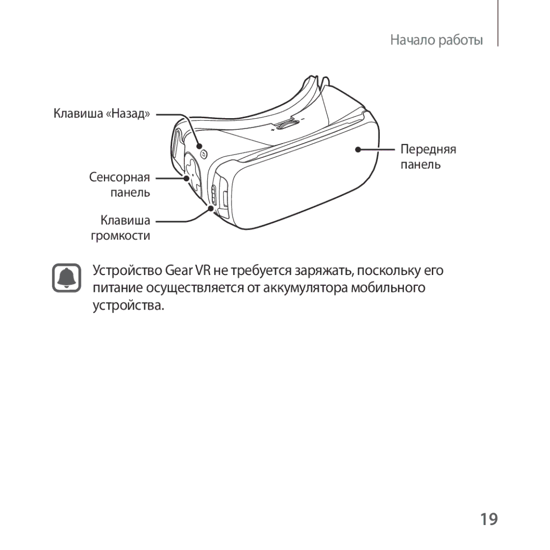 Samsung SM-R322NZWASER manual Клавиша «Назад» Сенсорная панель 