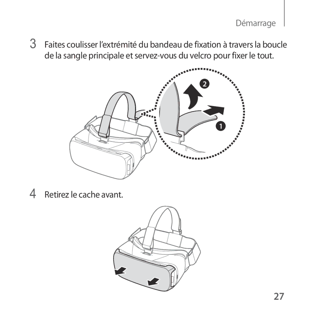 Samsung SM-R322NZWAXEF manual Retirez le cache avant 