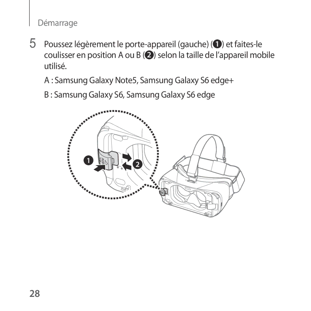 Samsung SM-R322NZWAXEF manual Démarrage 