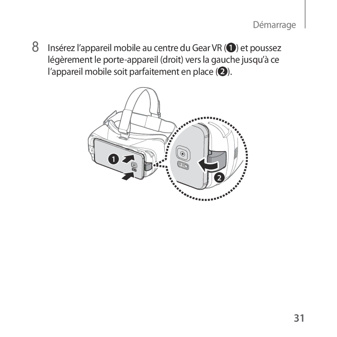 Samsung SM-R322NZWAXEF manual Démarrage 