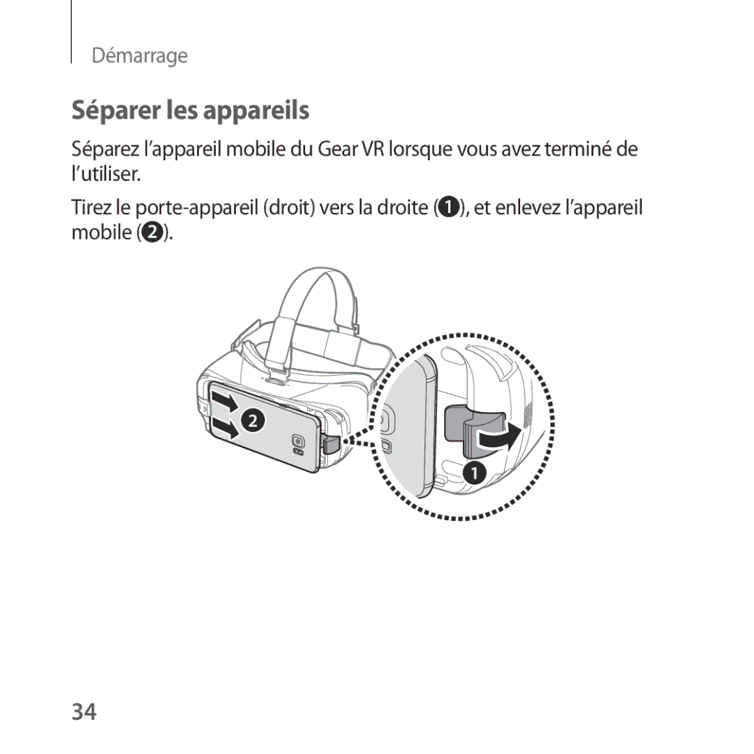 Samsung SM-R322NZWAXEF manual Séparer les appareils 