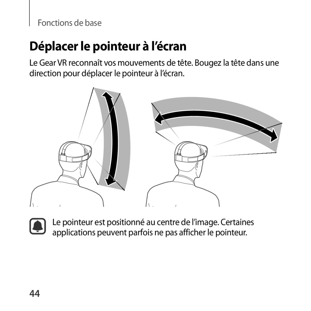 Samsung SM-R322NZWAXEF manual Déplacer le pointeur à l’écran 