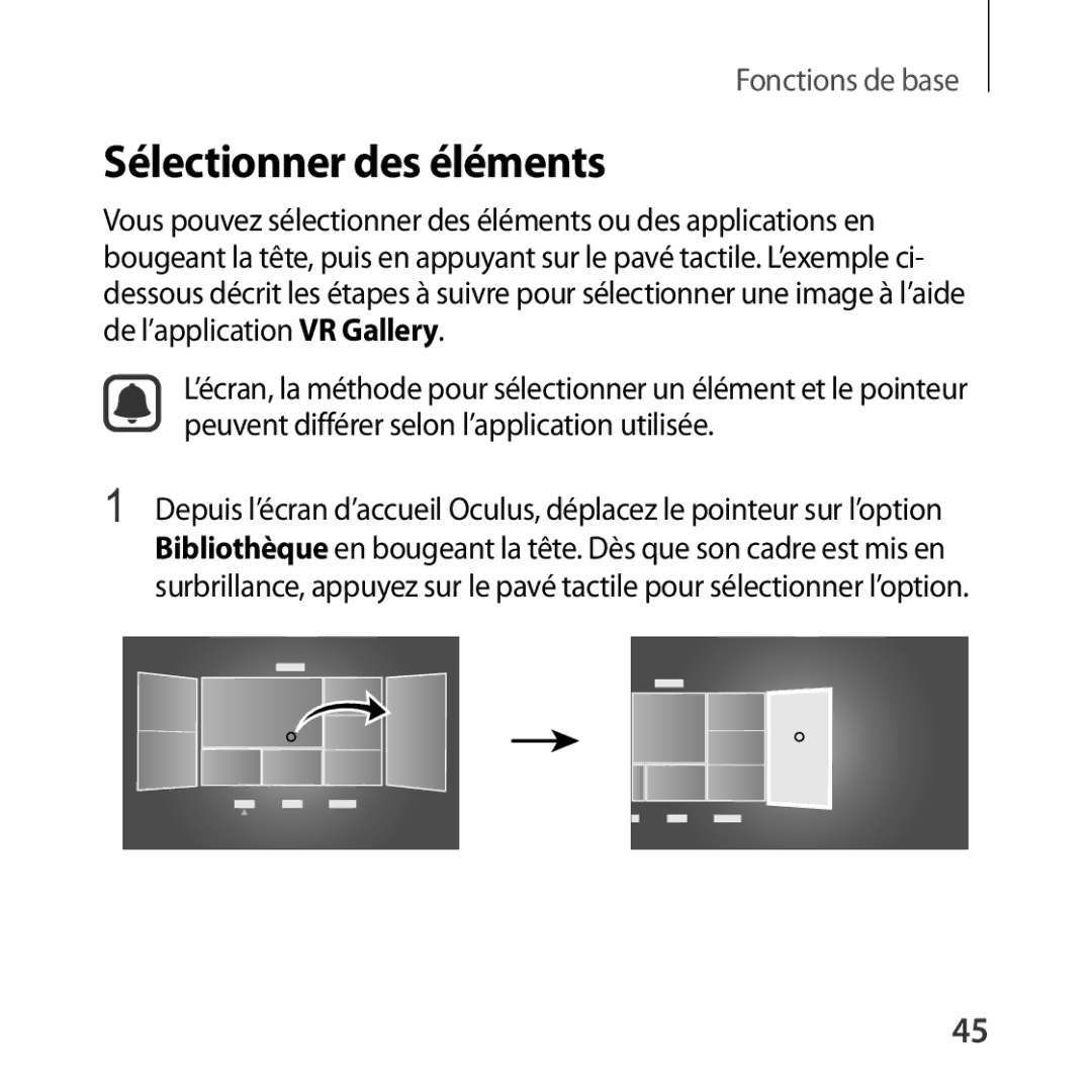 Samsung SM-R322NZWAXEF manual Sélectionner des éléments 