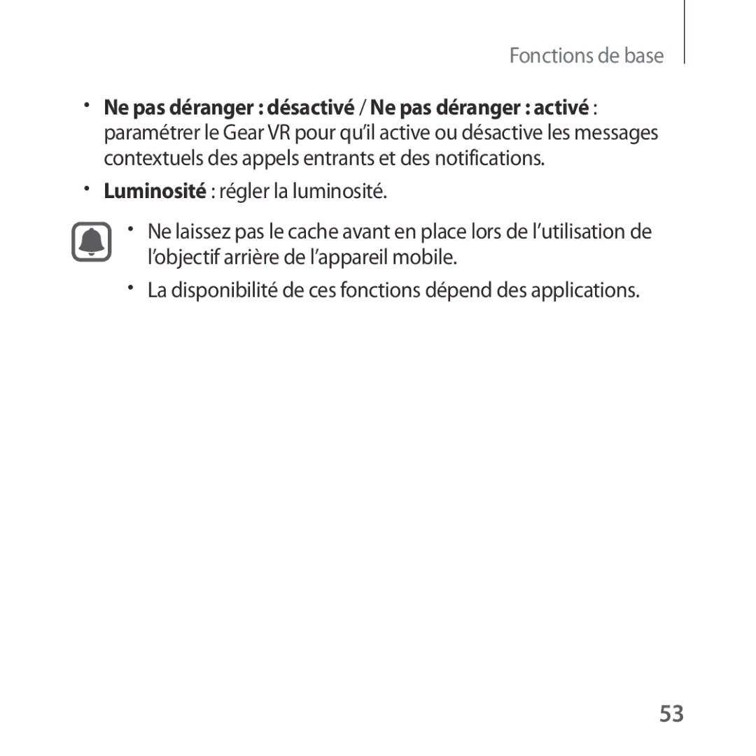 Samsung SM-R322NZWAXEF manual Fonctions de base 