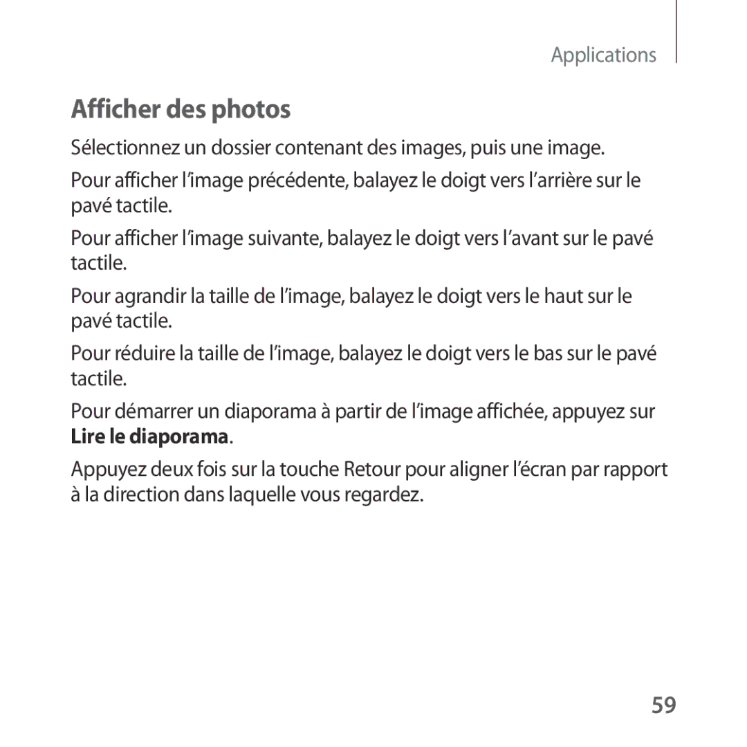 Samsung SM-R322NZWAXEF manual Afficher des photos 