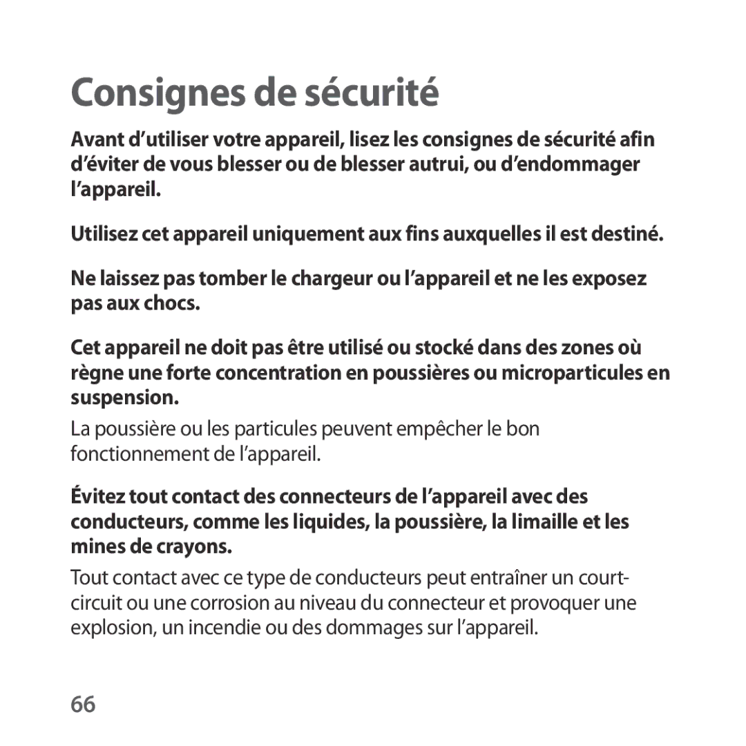 Samsung SM-R322NZWAXEF manual Consignes de sécurité 