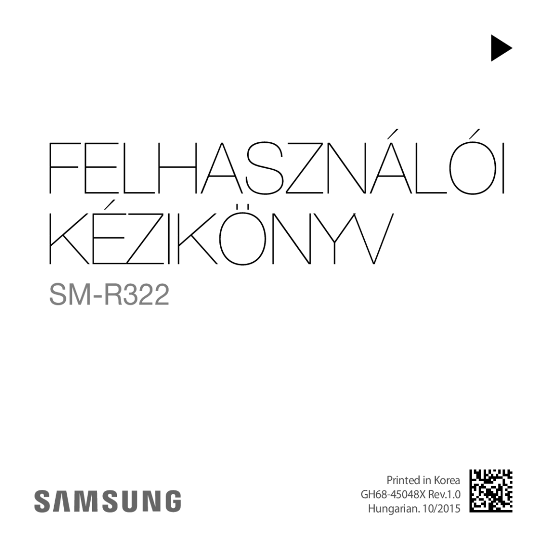 Samsung SM-R322NZWAXEH manual Kézikönyv 