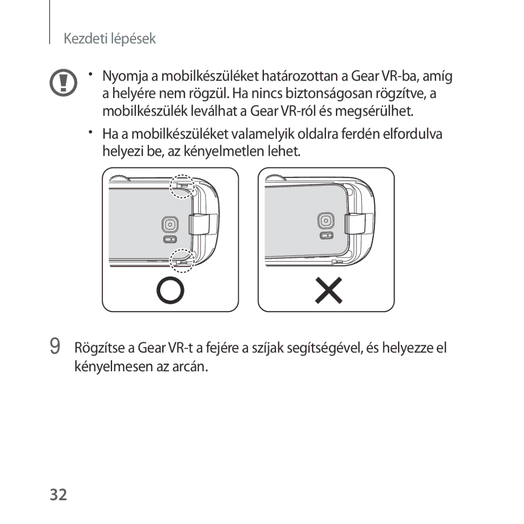 Samsung SM-R322NZWAXEH manual Kezdeti lépések 