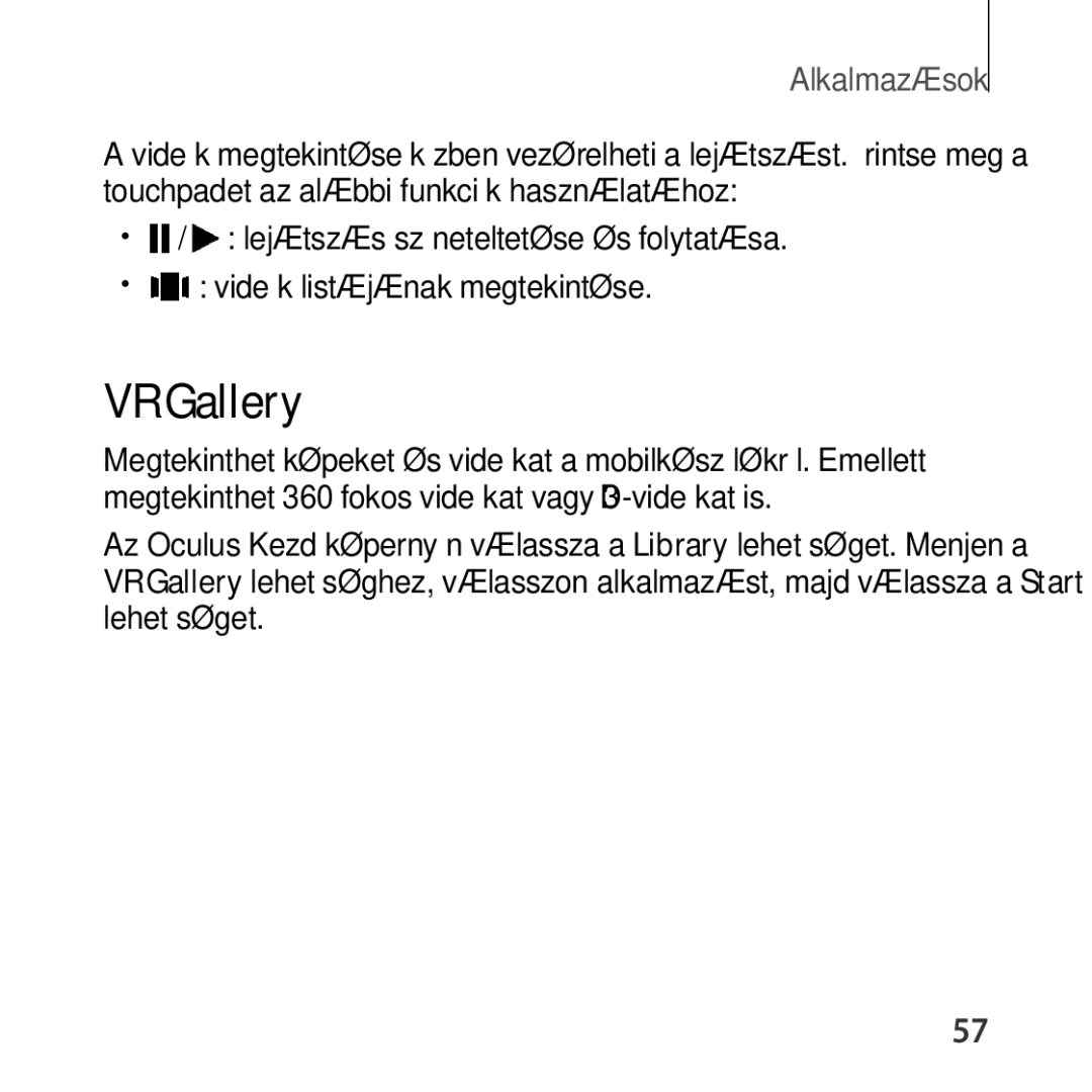 Samsung SM-R322NZWAXEH manual VR Gallery 