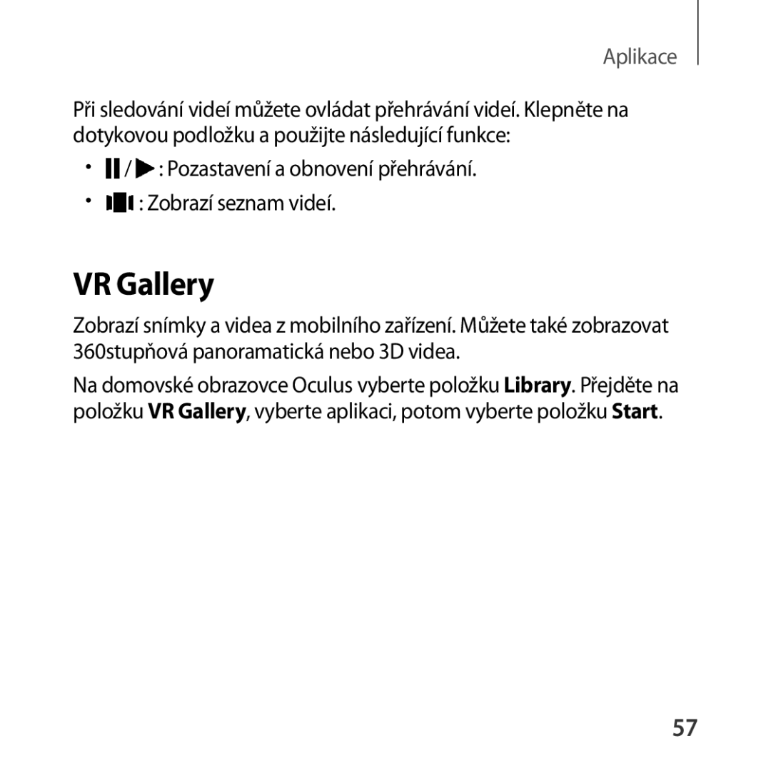 Samsung SM-R322NZWAXEZ manual VR Gallery 