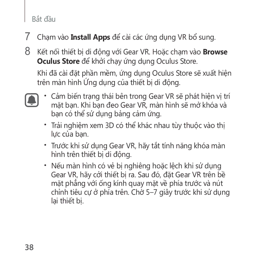 Samsung SM-R322NZWAXXV manual Chạm vào Install Apps để cài các ứng dụng VR bổ sung 