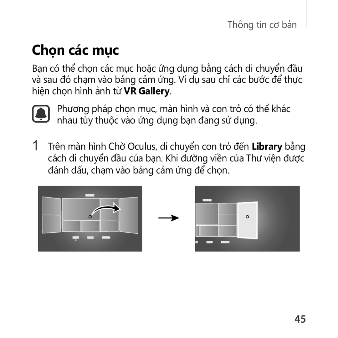 Samsung SM-R322NZWAXXV manual Chọn các mục 