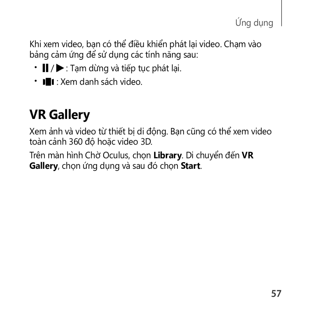 Samsung SM-R322NZWAXXV manual VR Gallery 