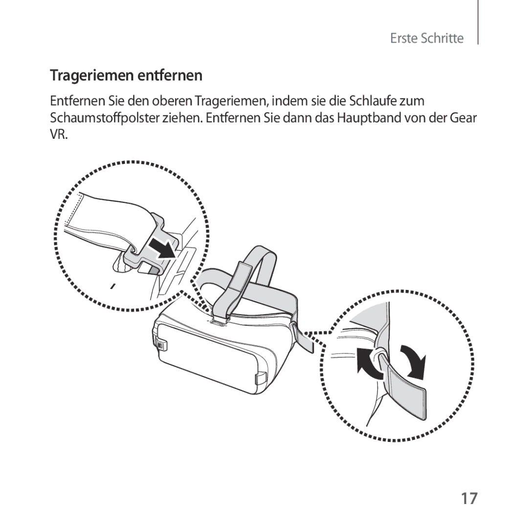 Samsung SM-R323NBKADBT manual Trageriemen entfernen 