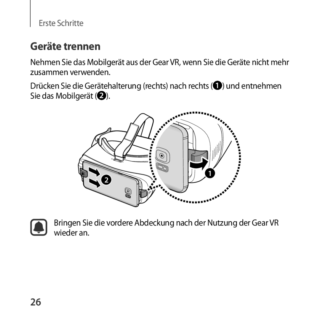 Samsung SM-R323NBKADBT manual Geräte trennen 