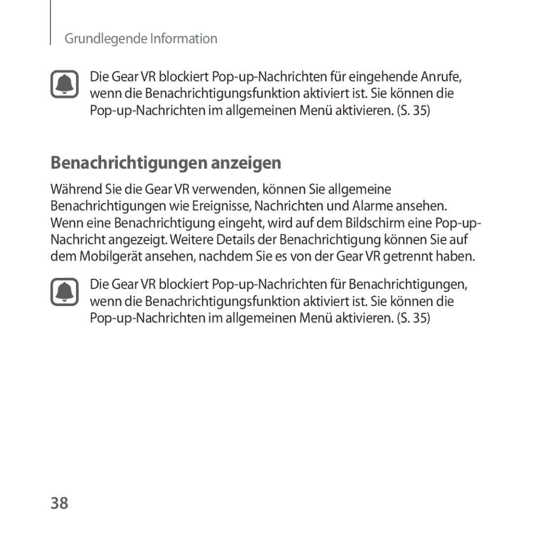 Samsung SM-R323NBKADBT manual Benachrichtigungen anzeigen 