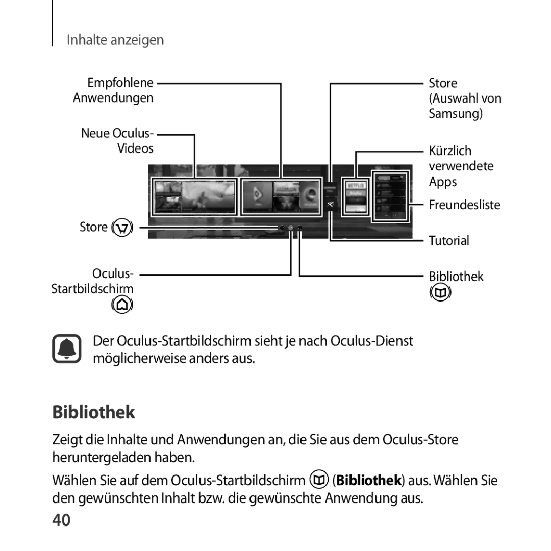 Samsung SM-R323NBKADBT manual Bibliothek, Inhalte anzeigen 