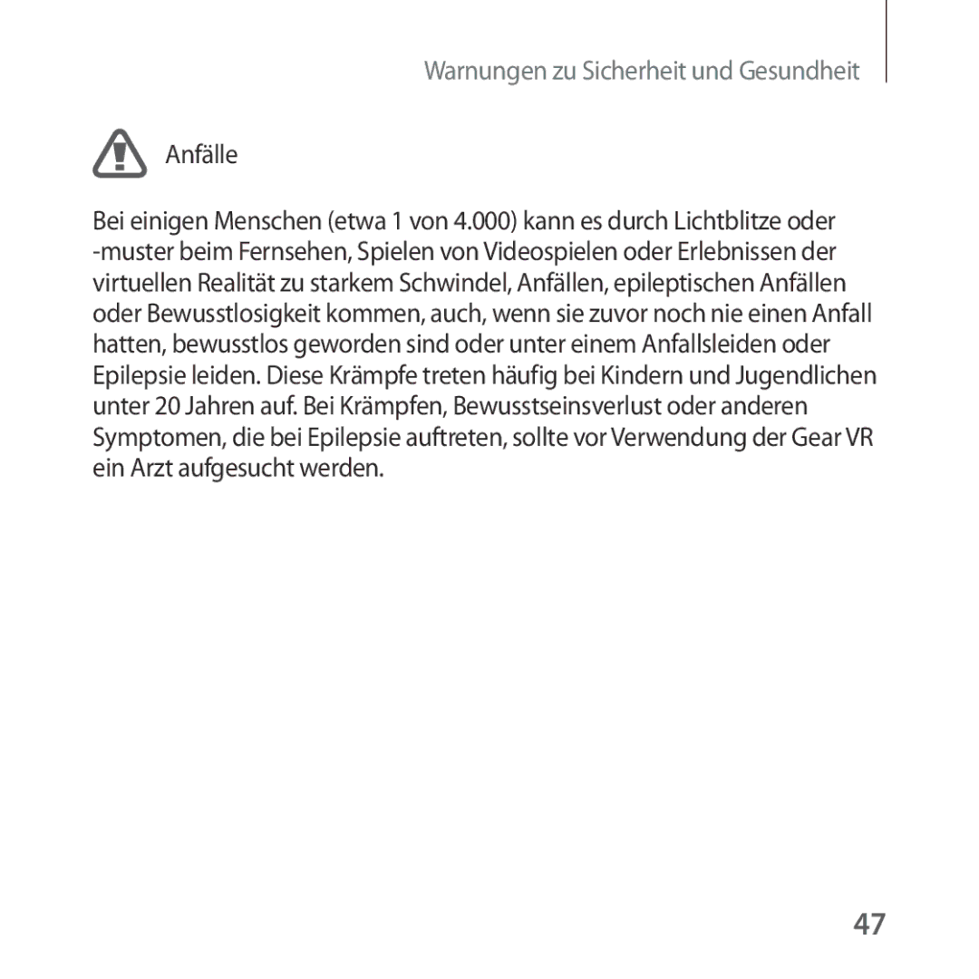 Samsung SM-R323NBKADBT manual Anfälle 