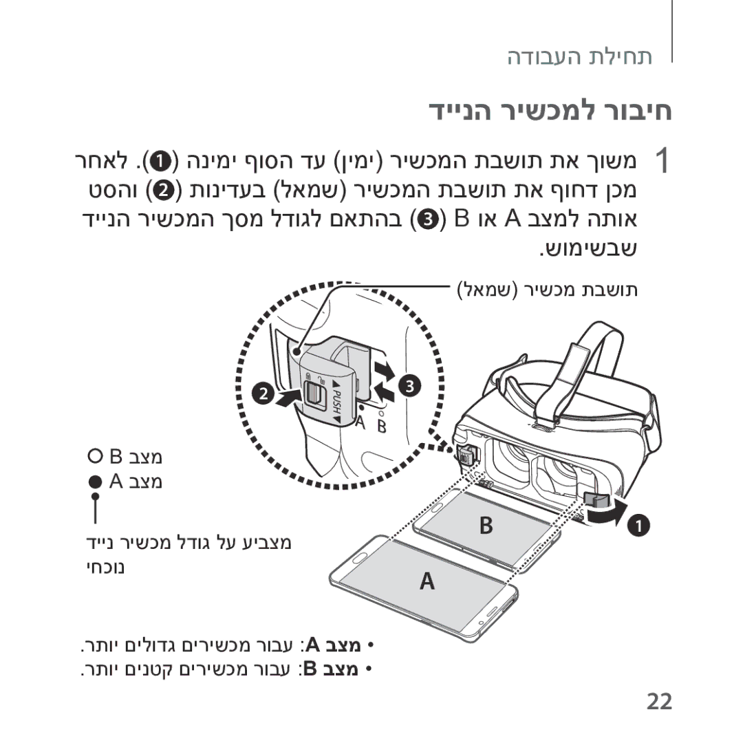 Samsung SM-R323NBKAILO, SM-R323NBKASEE manual דיינה רישכמל רוביח 