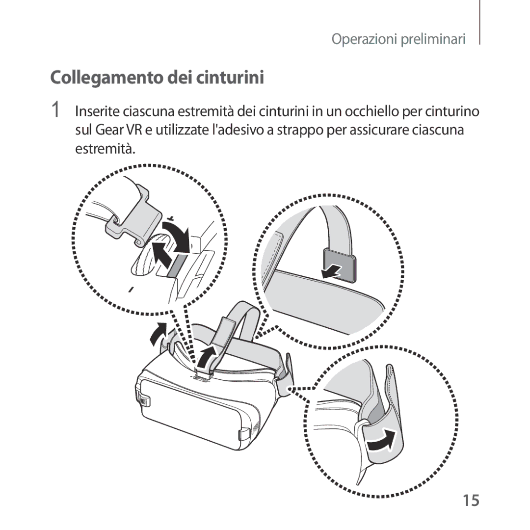 Samsung SM-R323NBKAITV manual Collegamento dei cinturini 